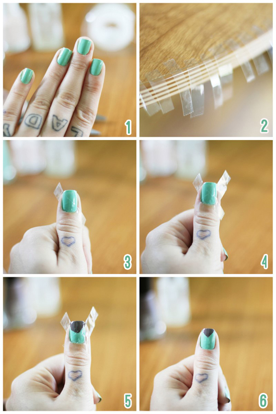 Nail Tutorial: Simple Triangles! - THE DAINTY SQUID