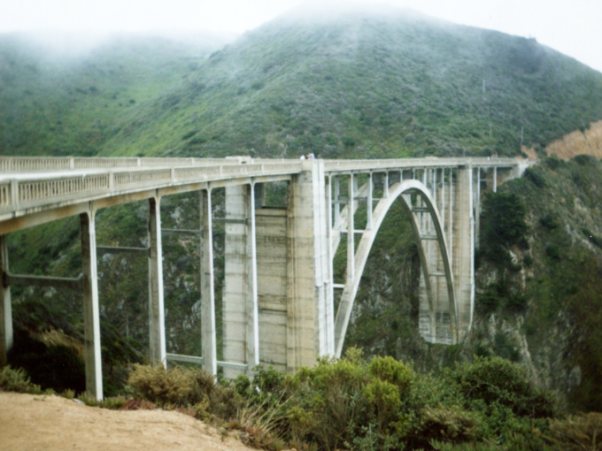 Fuijifilm FP-100C Bixby Bridge, film, california coast